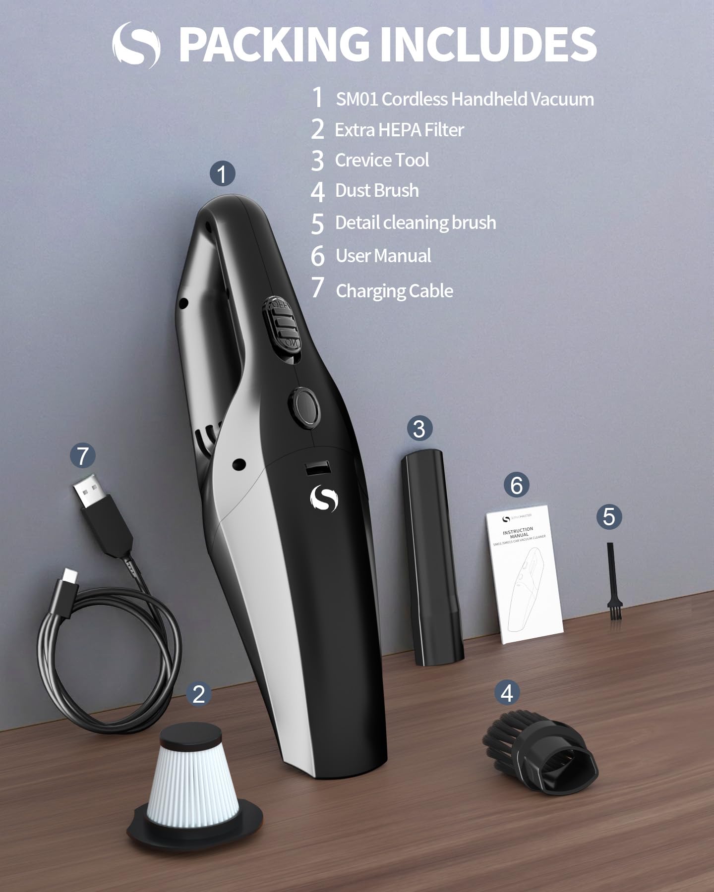 compact cleaning tool suitable for home office and car