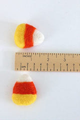 Set of 10 candy corn wool shapes for autumn displays