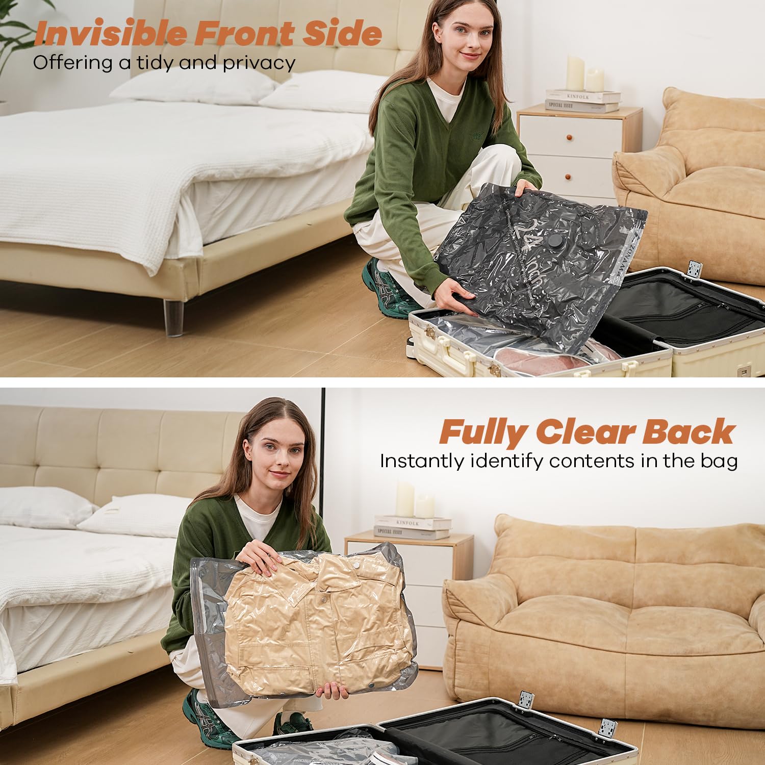 PA+PE material durable vacuum bags