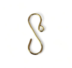 Brass gold ornament hooks 16 gauge wire heavy duty set of 50