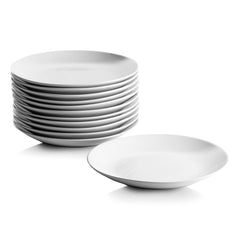 set of 12 white plates from catering collection