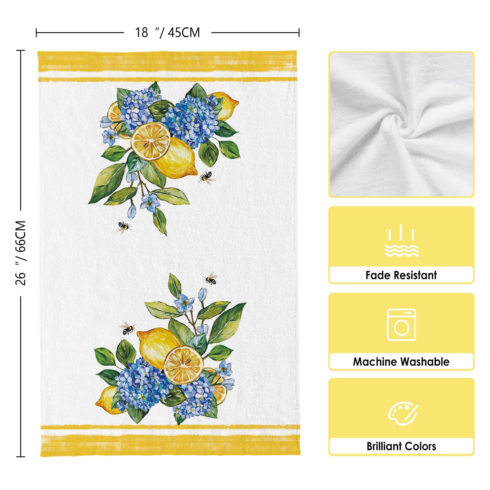 Two 18 x 26 inch towels for daily use