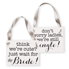 Set of 2 ring bearer signs for wedding aisle