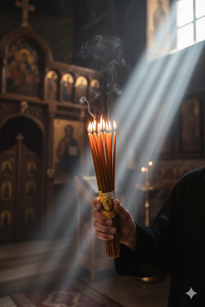 Liturgy and daily prayer beeswax taper candles