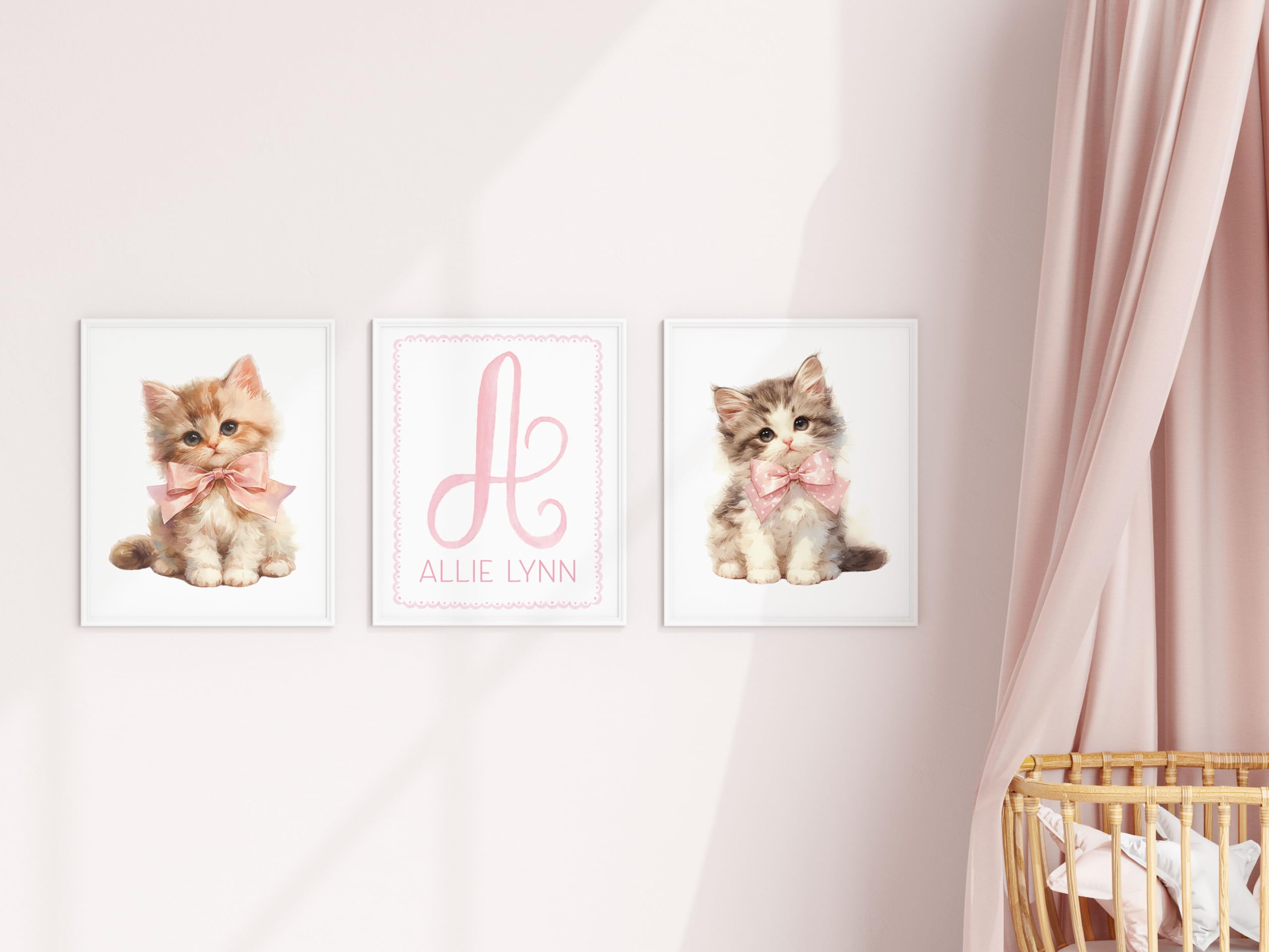 Unframed nursery prints ready for framing with mat options