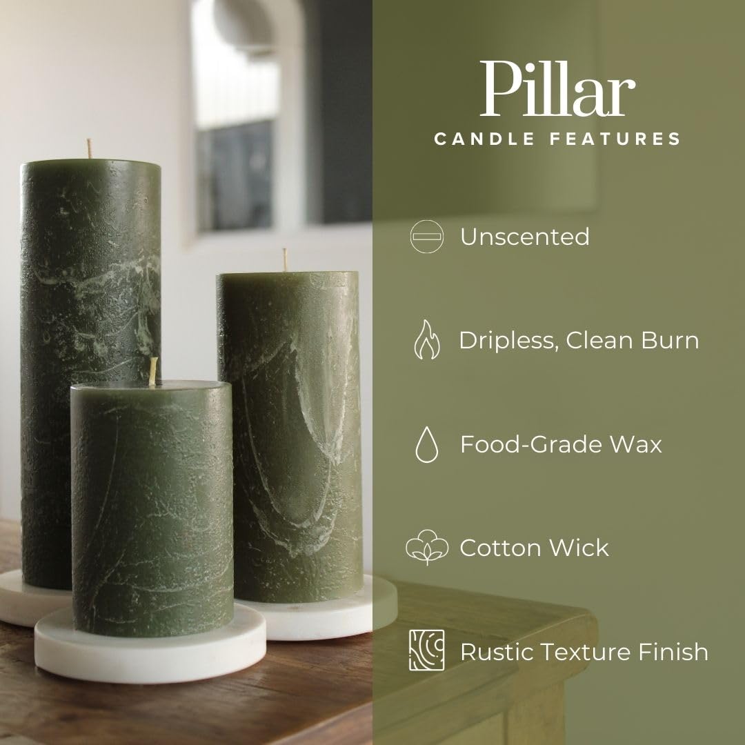 Hand-poured 3x3 pillar candle set by Simply Soson