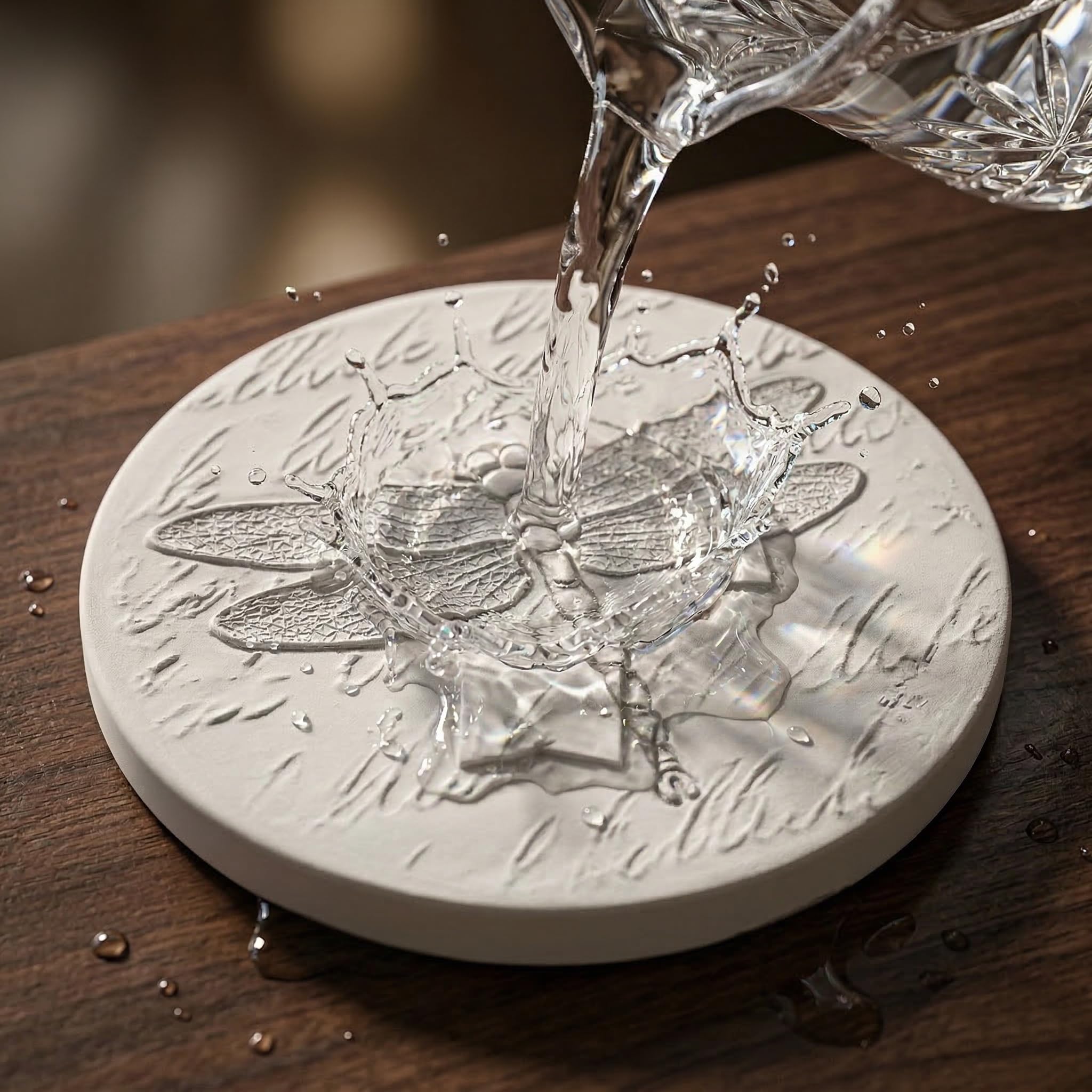 Set of four coasters for living room kitchen or patio use