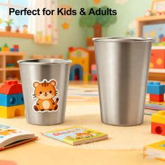 Nestable stackable stainless steel cups 8oz and 16oz