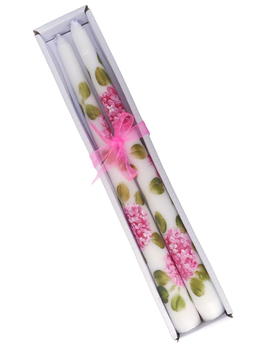 two 10-inch tall taper candles with 3/4 inch base