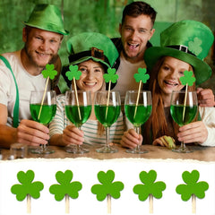 Shamrock cocktail sticks about 4.8 inches for fruits desserts and cheeses SETRUE