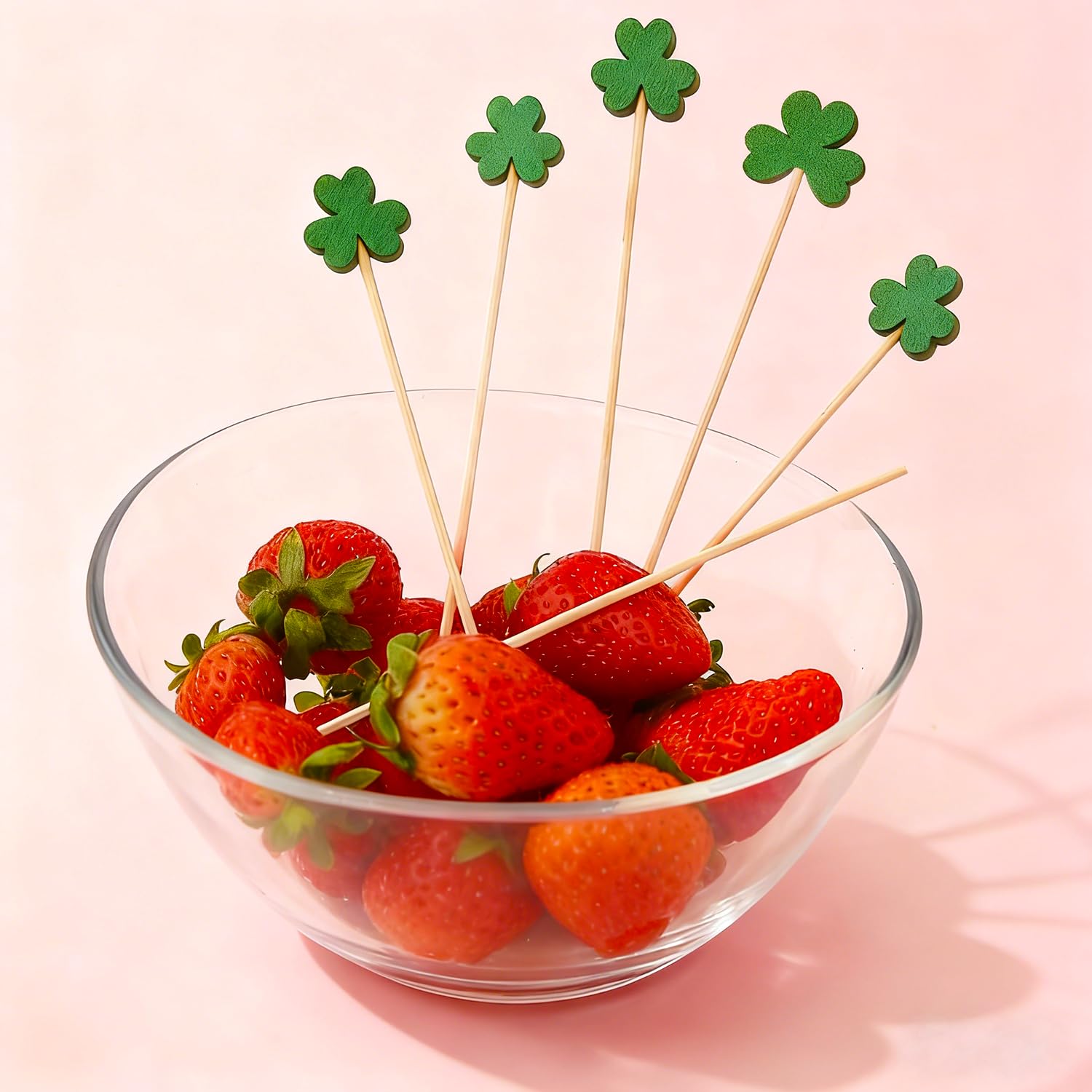 Shamrock toothpicks for St Patrick's Day parties and gatherings SETRUE