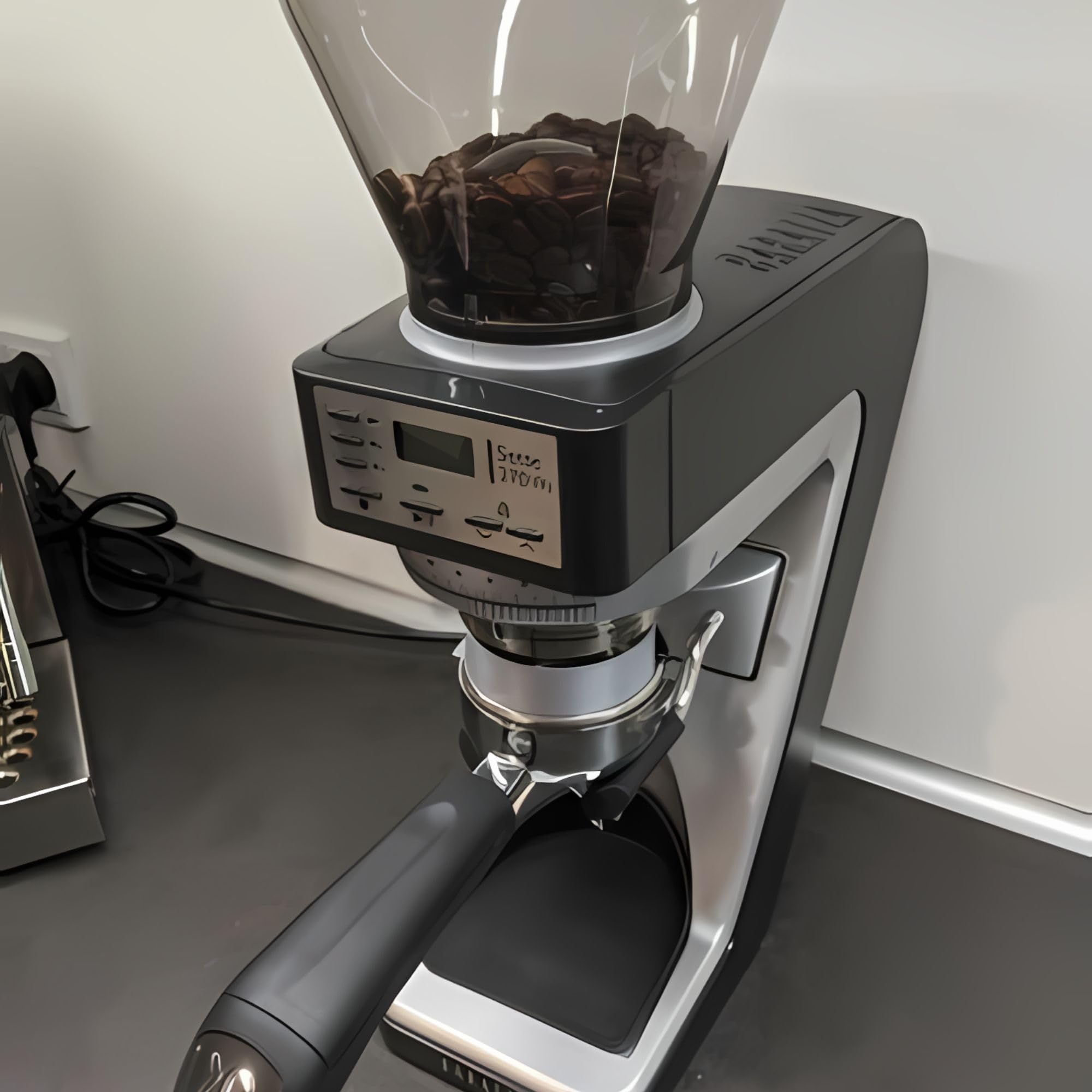 58mm portafilter funnel designed for Sette 270W(i) grinder close up