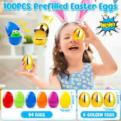 Easter egg fillers in 7 colors yellow purple blue red orange golden green