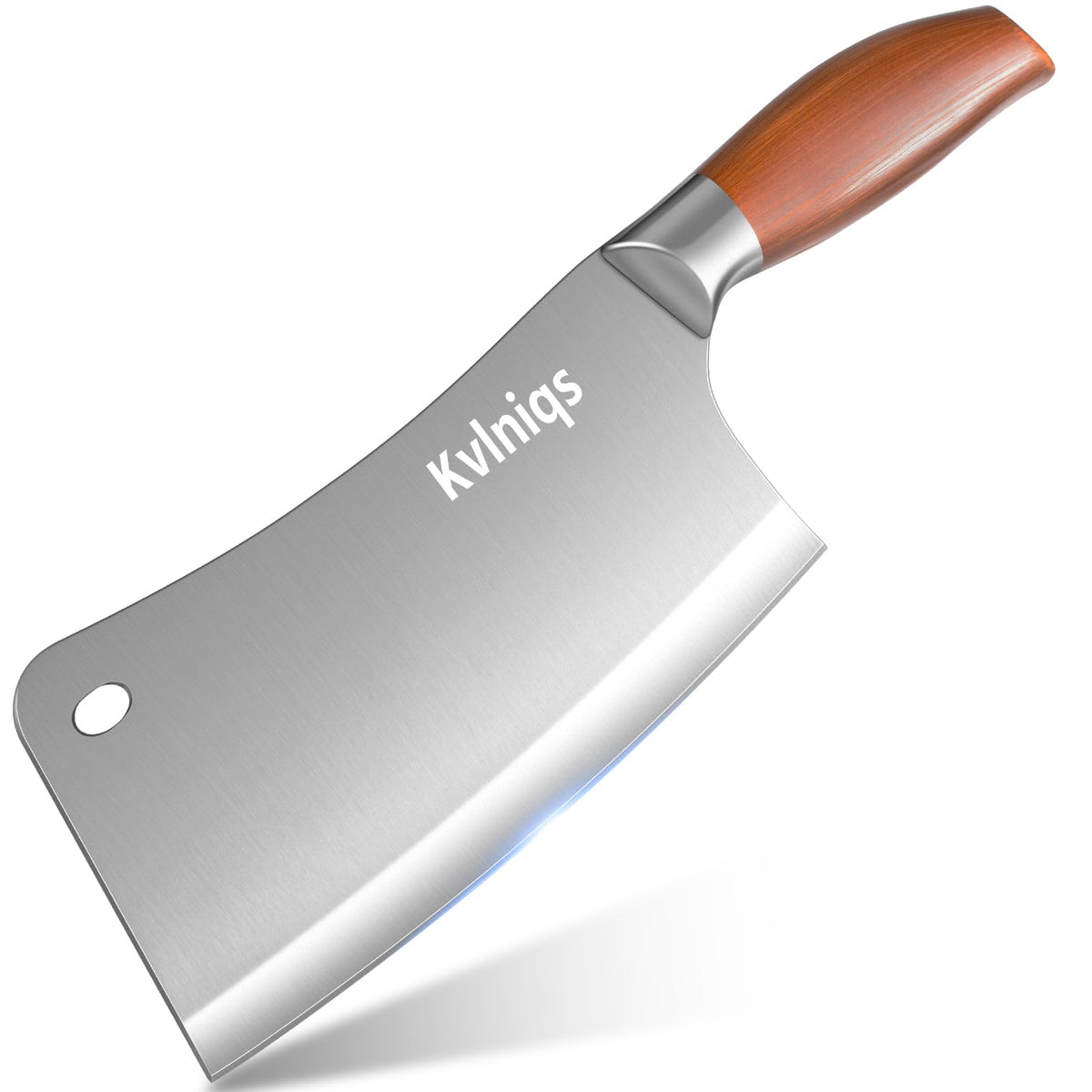7 inch butcher knife meat cleaver blade close up