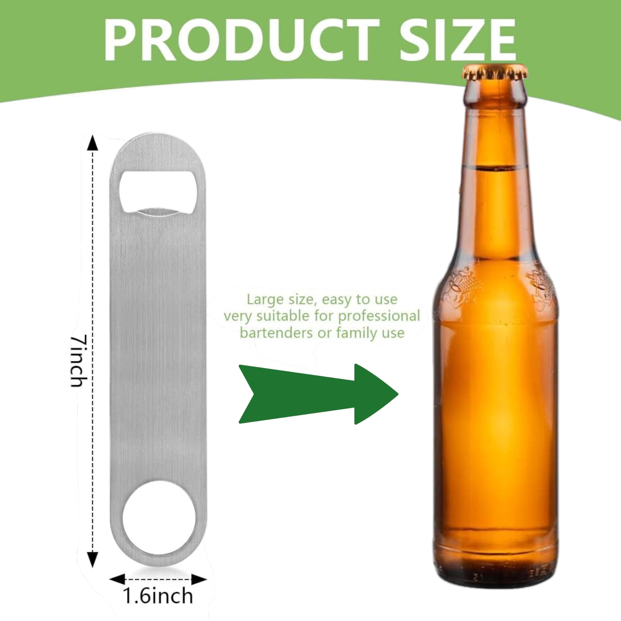 Seven inch long flat bottle opener