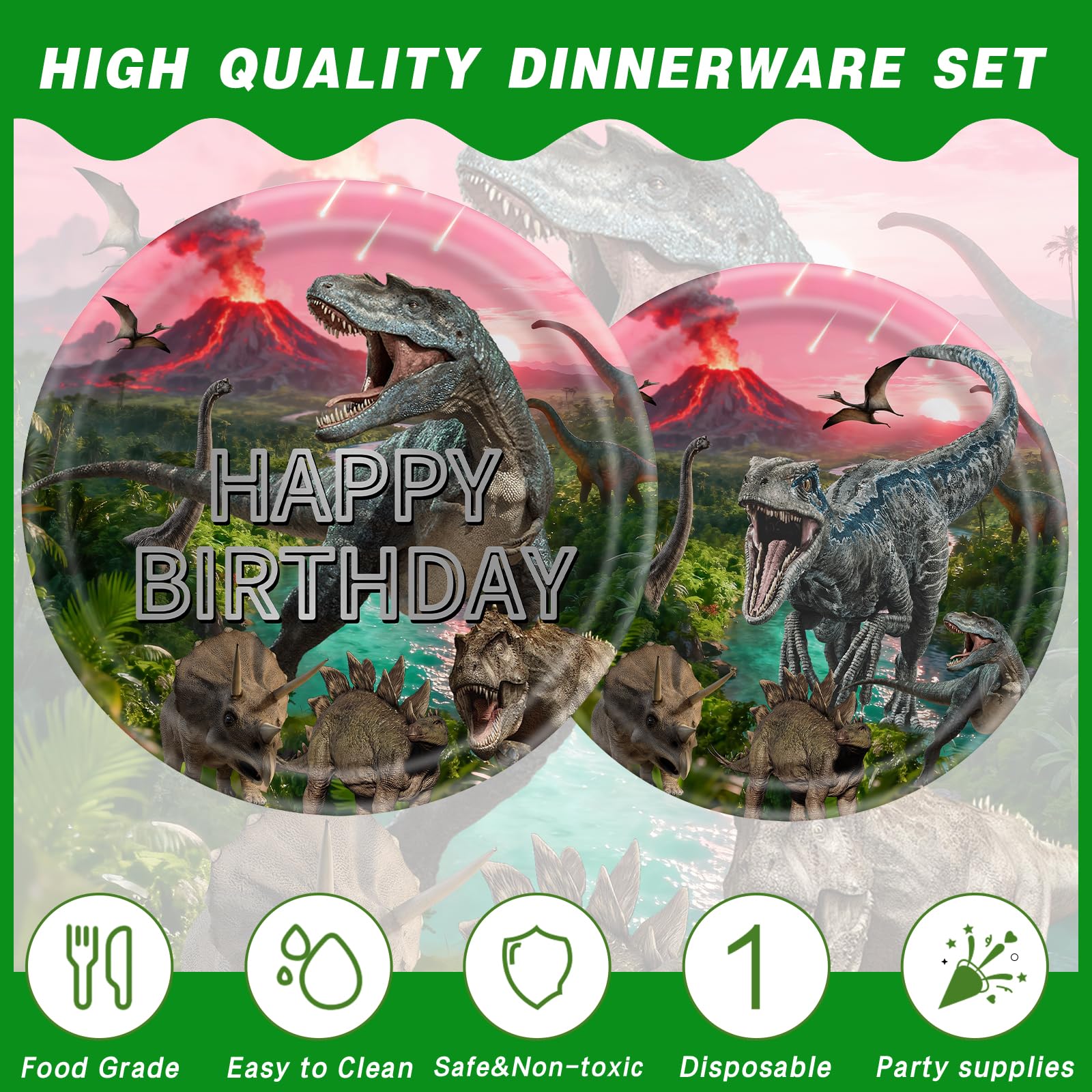 Disposables cups for dinosaur party