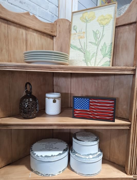Vibrant red white blue flag highlighting stars and stripes