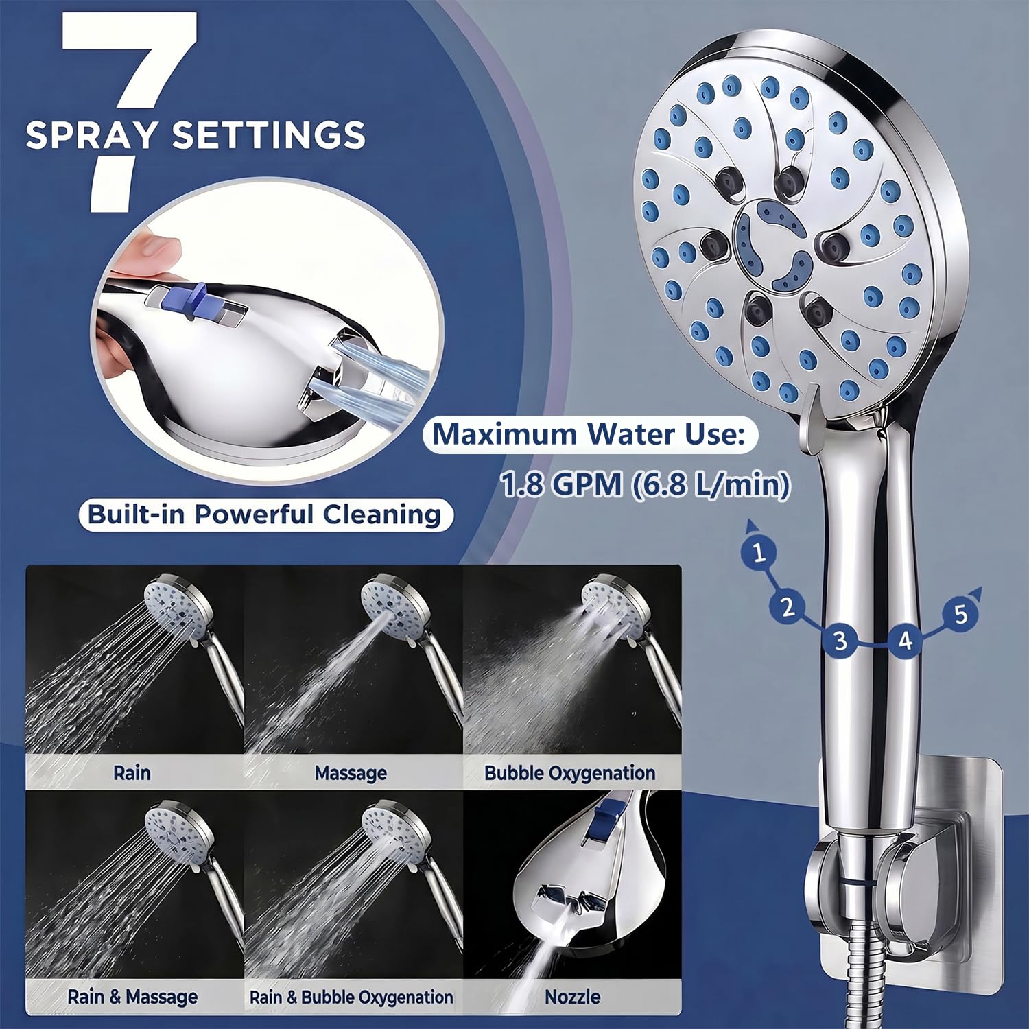 59inch stainless steel hose for flexible reach