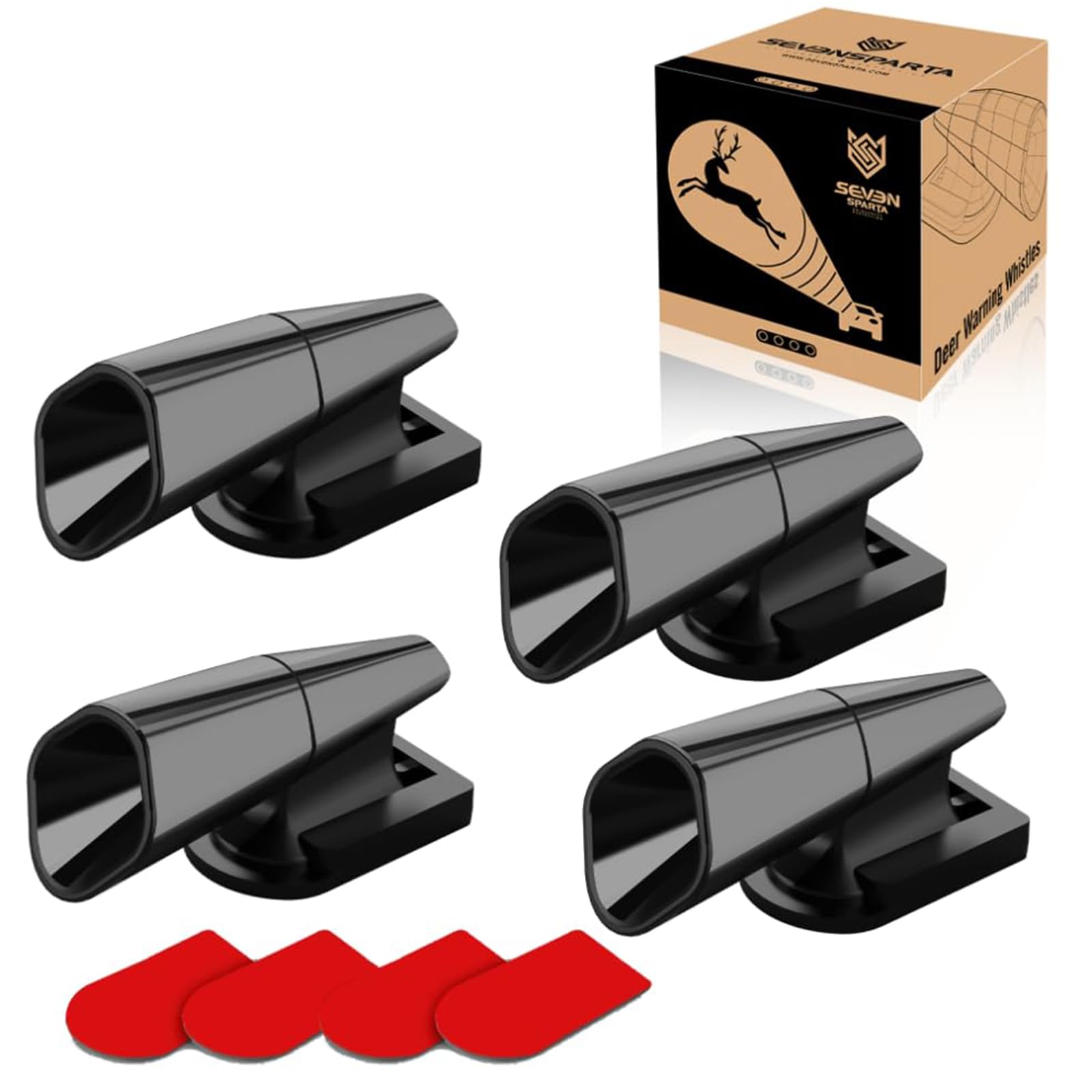 Seven Sparta deer whistles 4 pack for car bumper installation