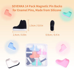 14 piece fridge magnets in clear storage box