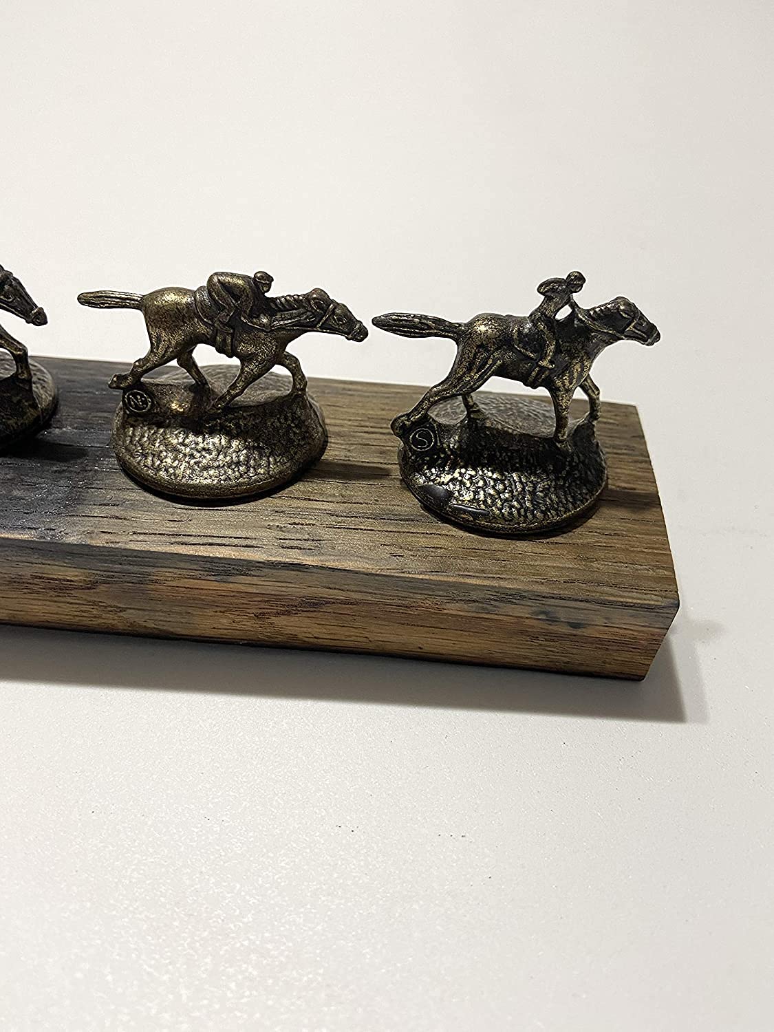 Unique grain and wear pattern on each stave display
