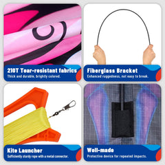Durable fiberglass frame kite designed for outdoor play