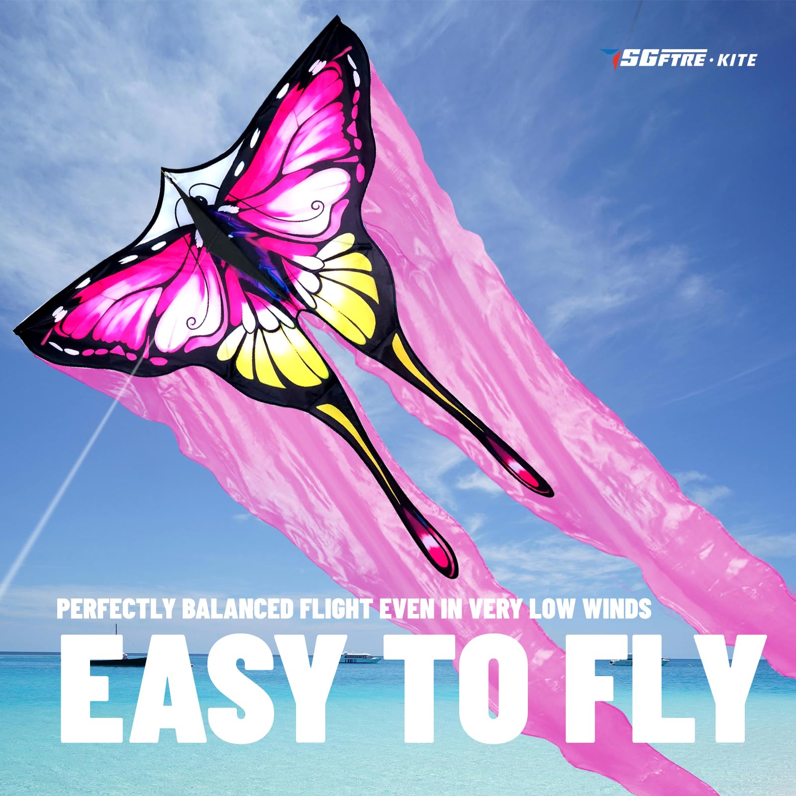 Kite string with reel included for SGftre Tulle Butterfly Kite
