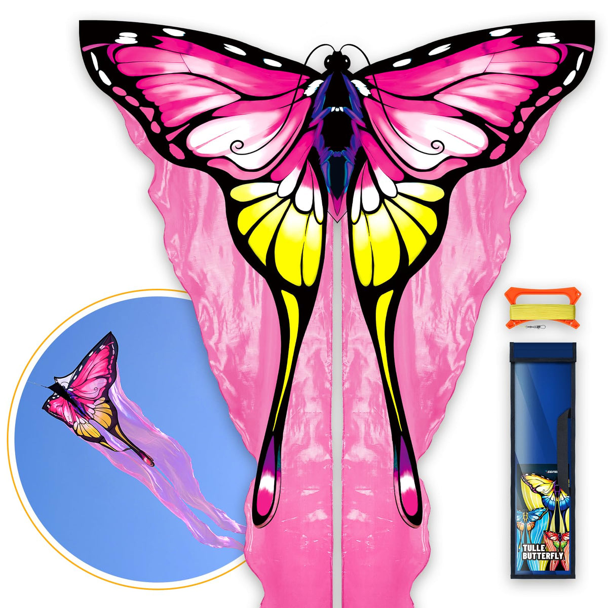 SGftre Tulle Butterfly Pink Kite compact packaging