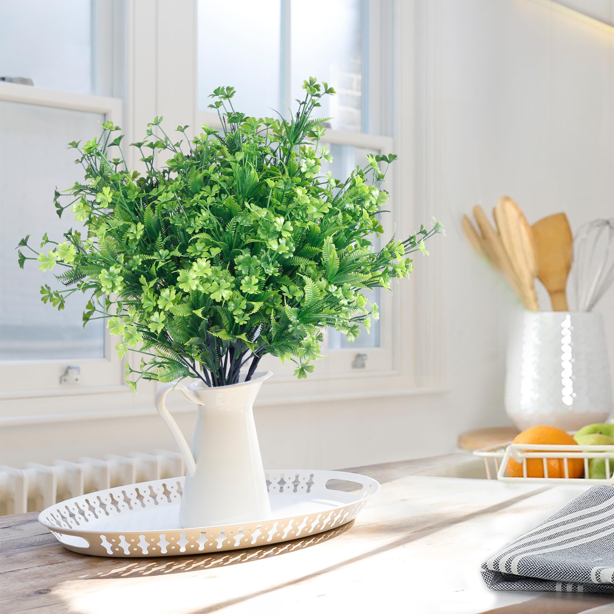 Fake greenery clover plant bulk for weddings and gifts