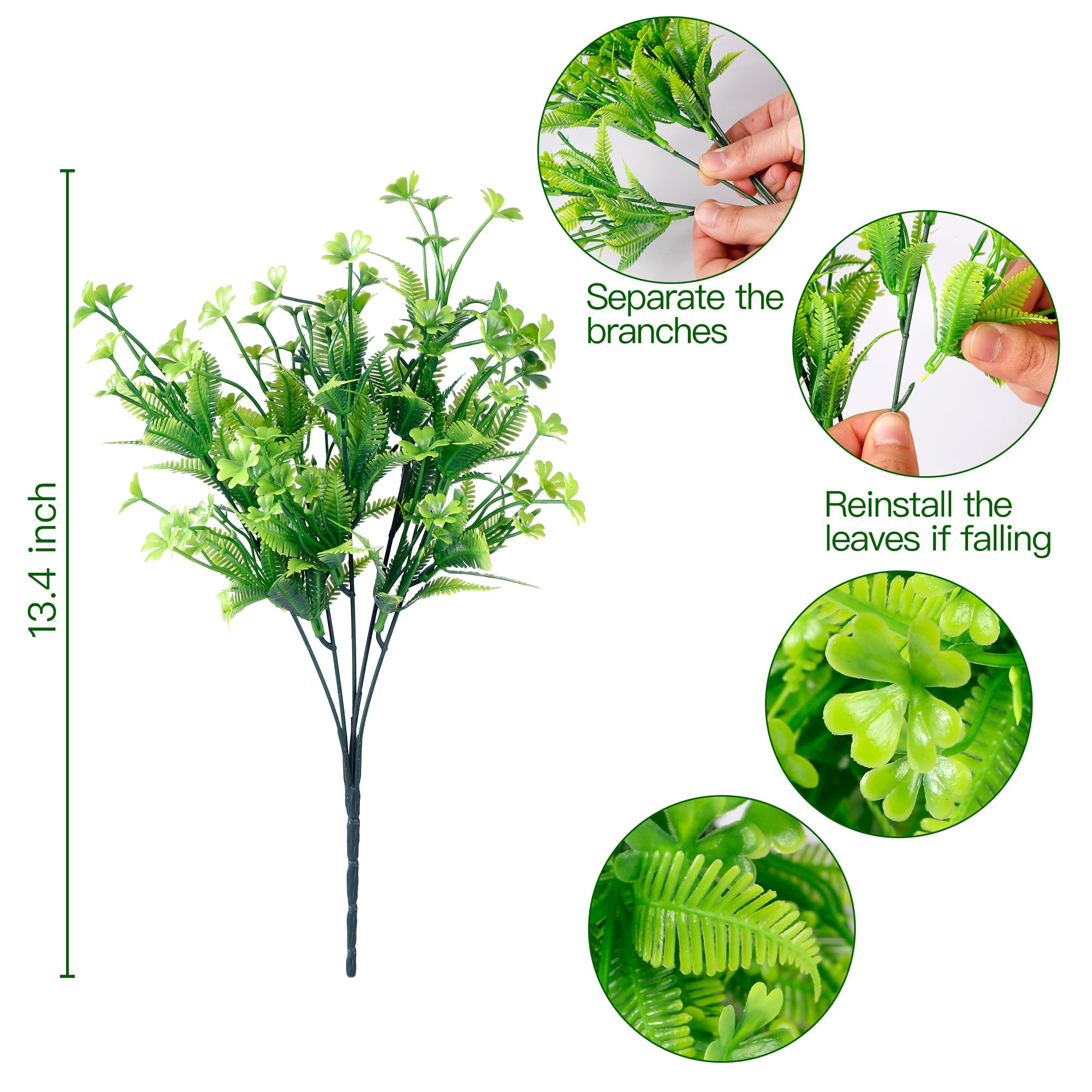 Plastic clover plant decorative greenery