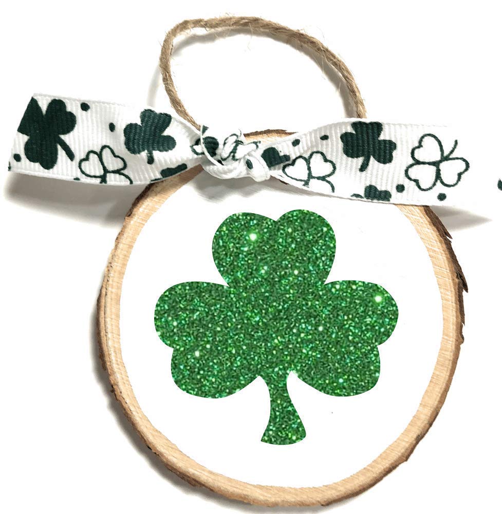 Shamorck Ornament wood slice 2x2 inch with white background