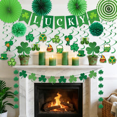 9.84 ft shamrock banner included in kit