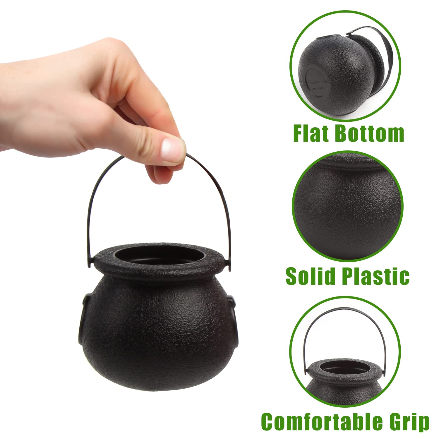 flat handle design on leprechaun pot for portable use