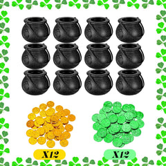 Shamrock coins green and gold pack of 100