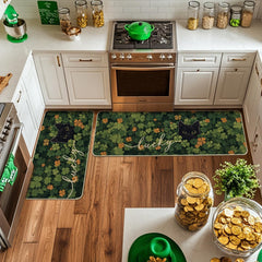 Artoid Mode kitchen mat 17x47 black cat design