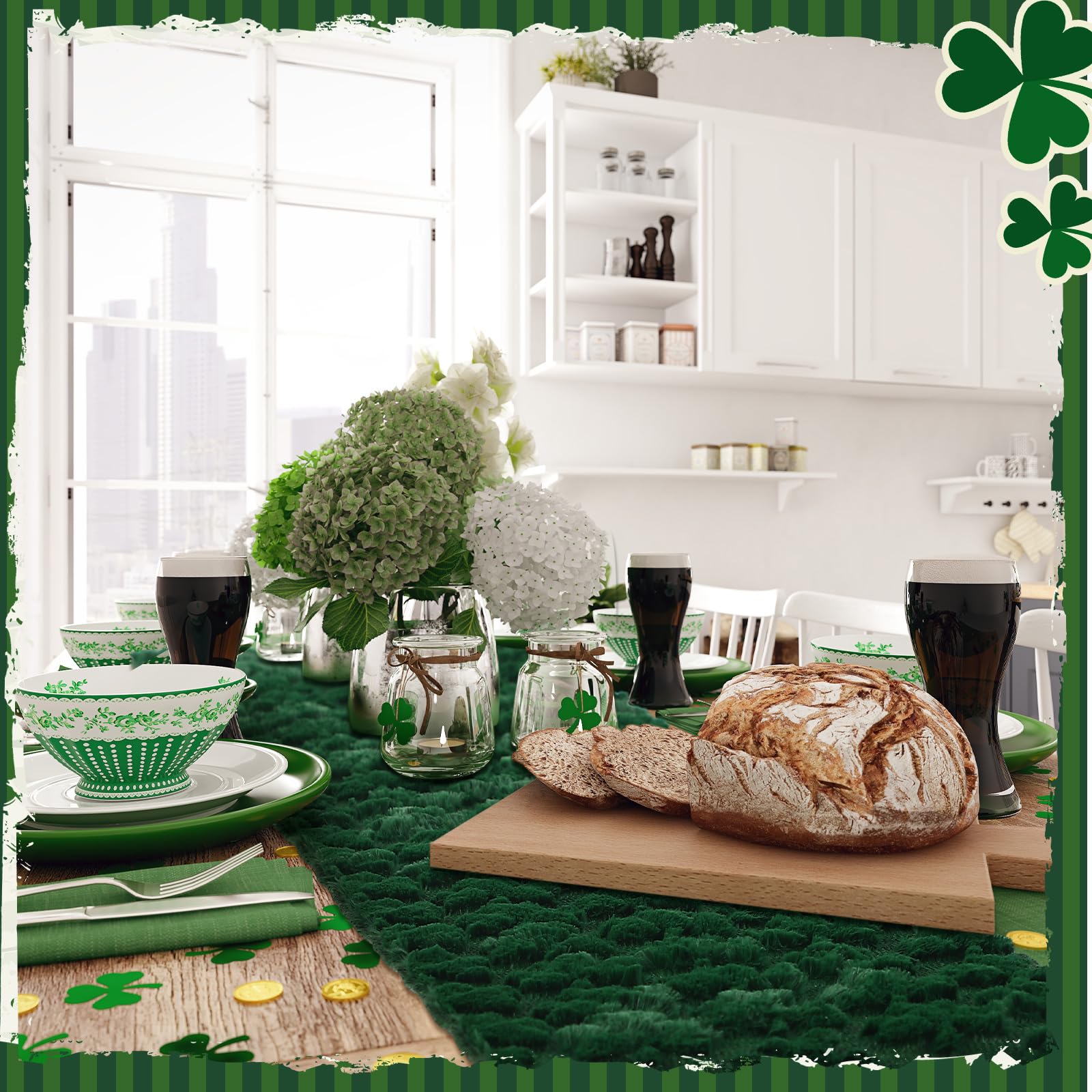 Table runner protecting tabletop from scuffs burns and stains