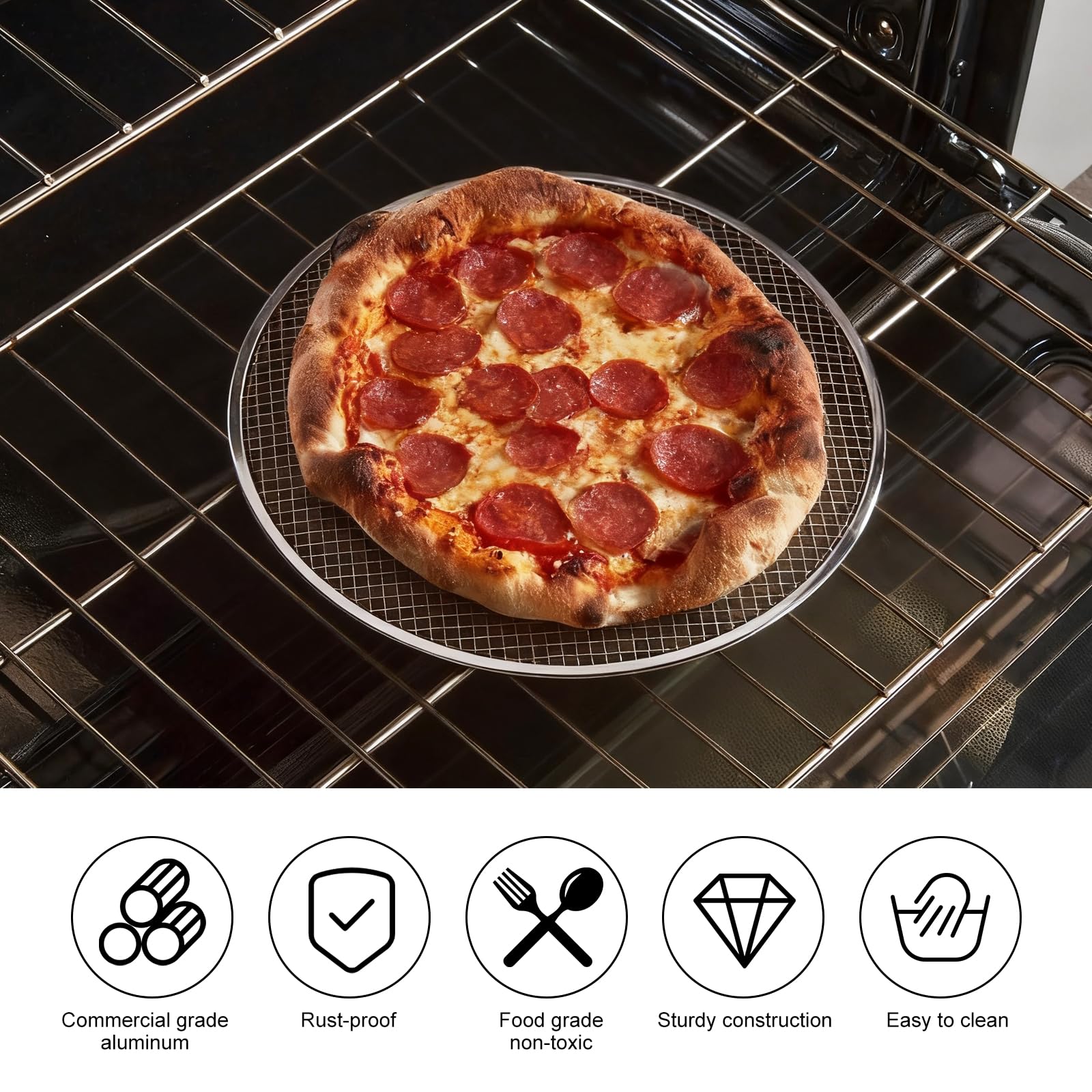 Reinforced rim pizza pan 12 inch Shanshanshop image 4