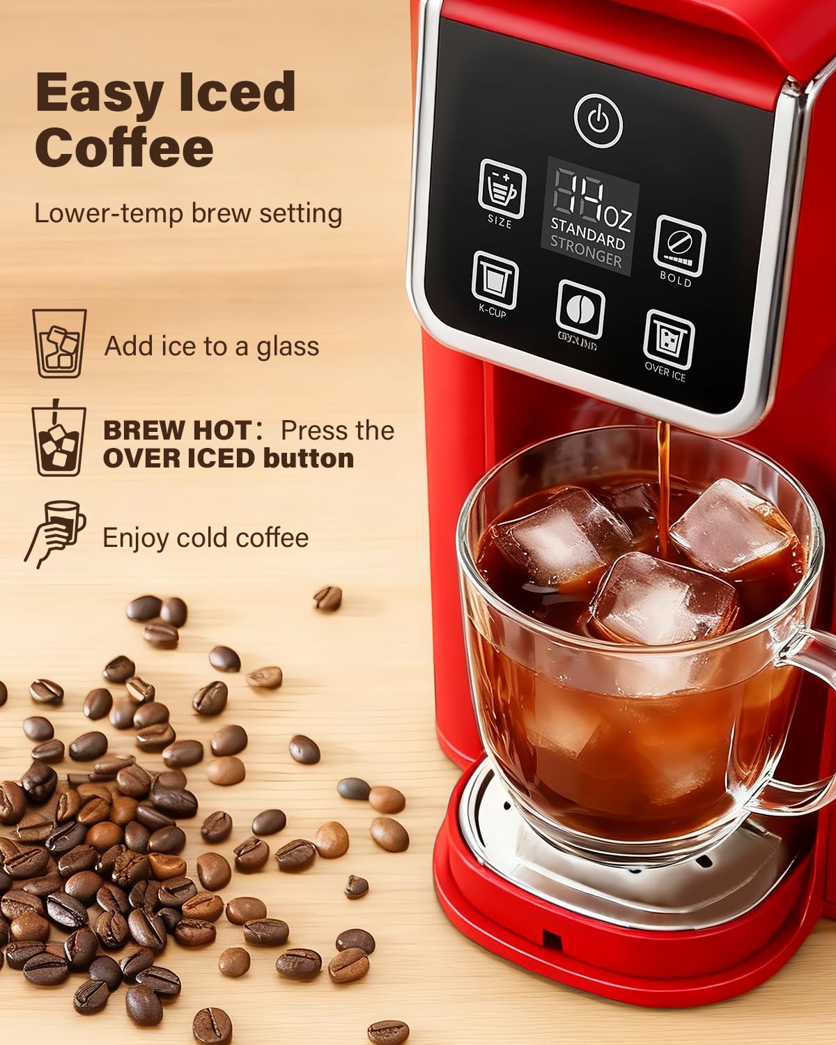 Bold brew setting feature on SHARDOR single serve brewer
