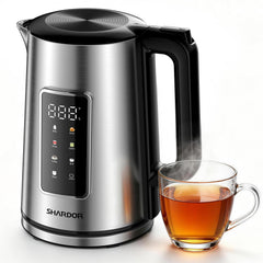 Front view of SHARDOR Electric Kettle 1.7L stainless steel