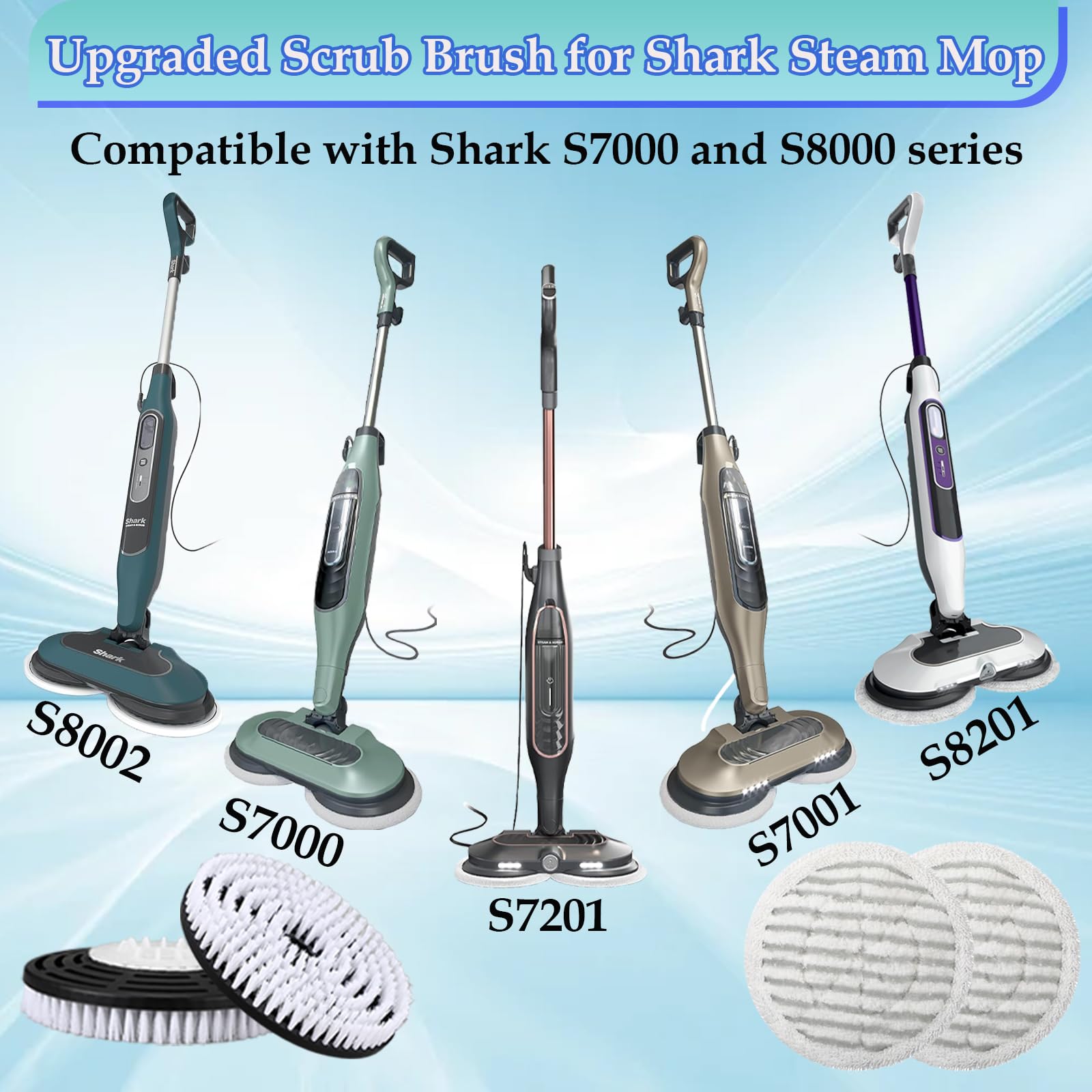 Shark S7201 steam mop replacement pads