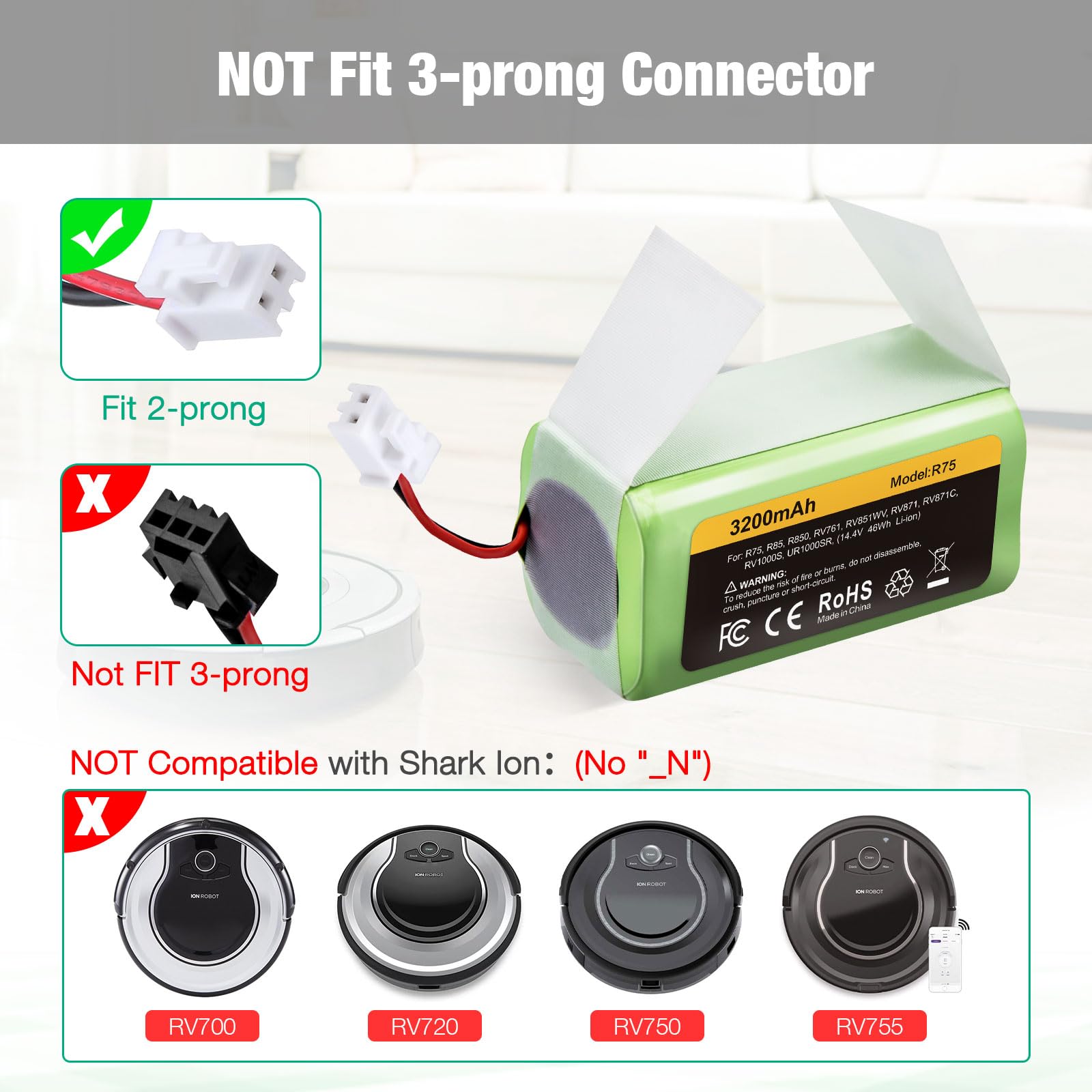Easy 2-minute install for RVBAT850 Shark battery replacement