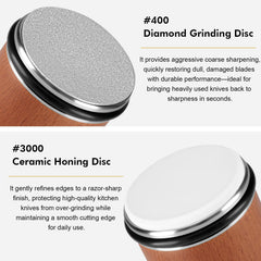 Diamond and Ceramic Whetstones in knife sharpener