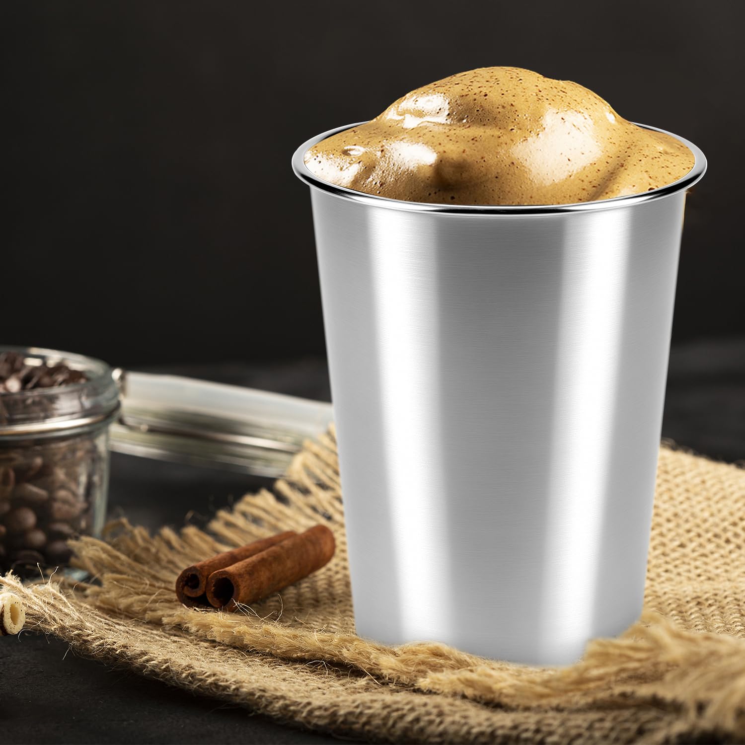 Stackable travel pint cups for kitchen and outdoors