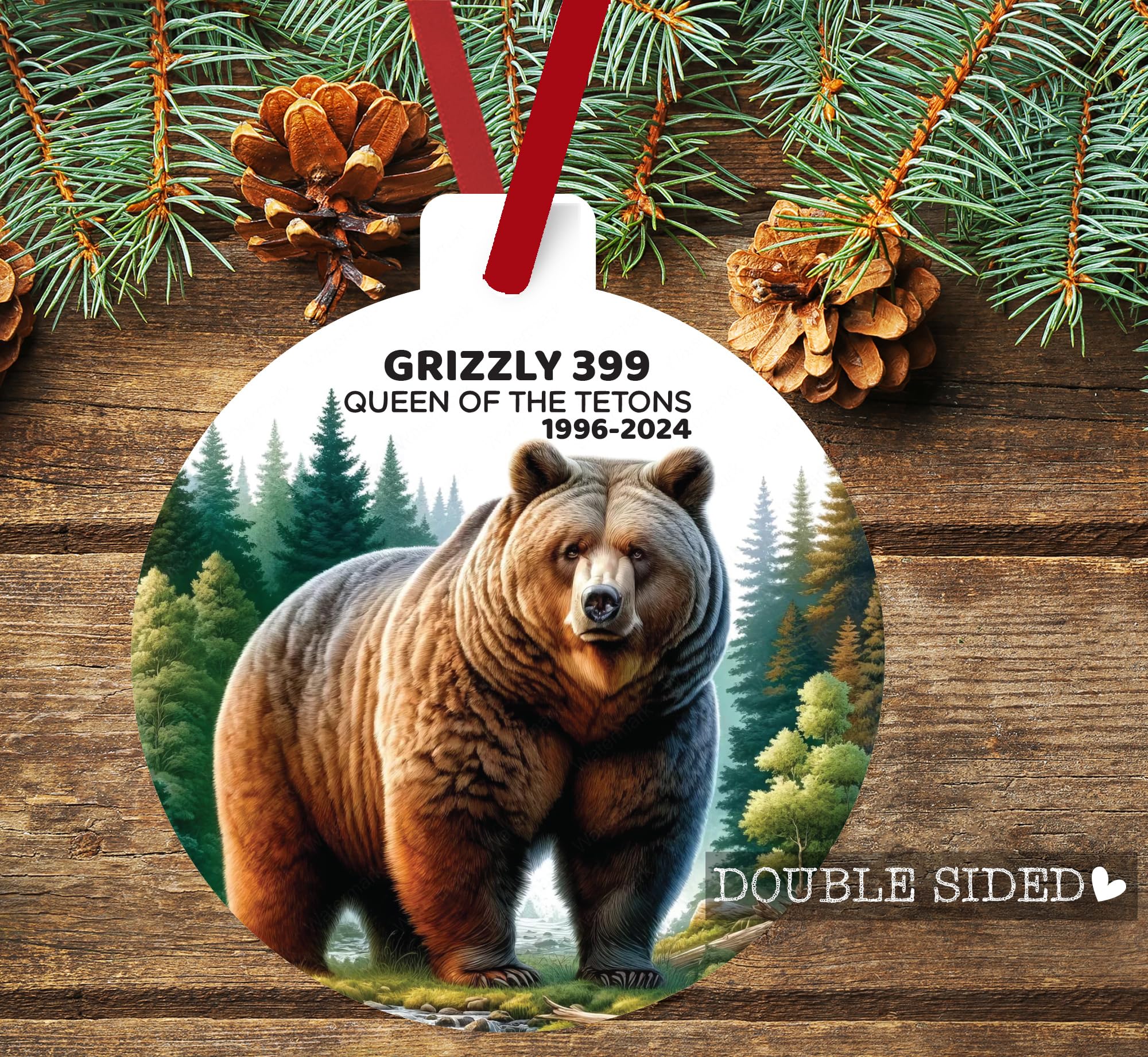 Shatterproof Christmas ornament for Grizzly 399