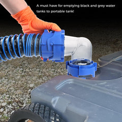 Female to Female clear elbow 90 degree adapter detail