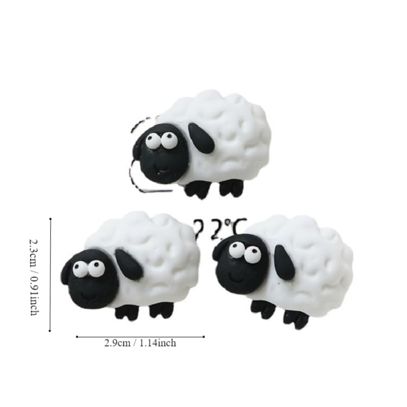 Six designs of sheep refrigerator magnets