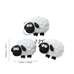 Six designs of sheep refrigerator magnets