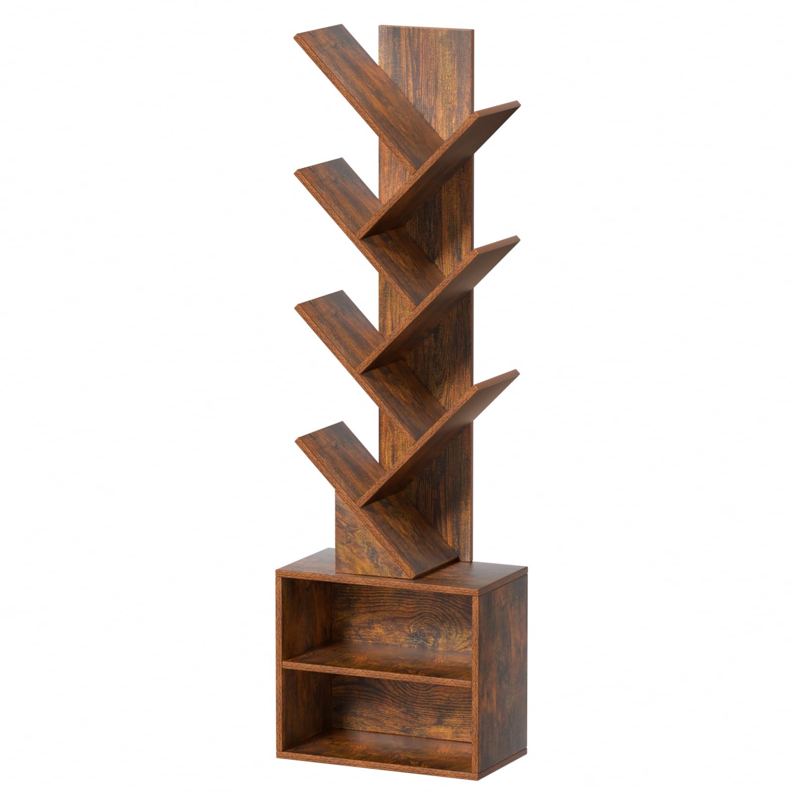 Easy to assemble wood tree bookshelf with included tools