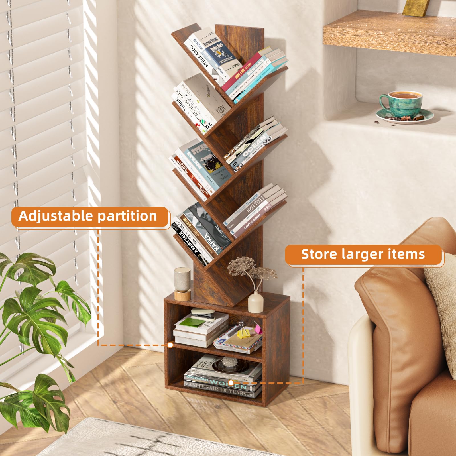 Storage organizer for books CDs and movies