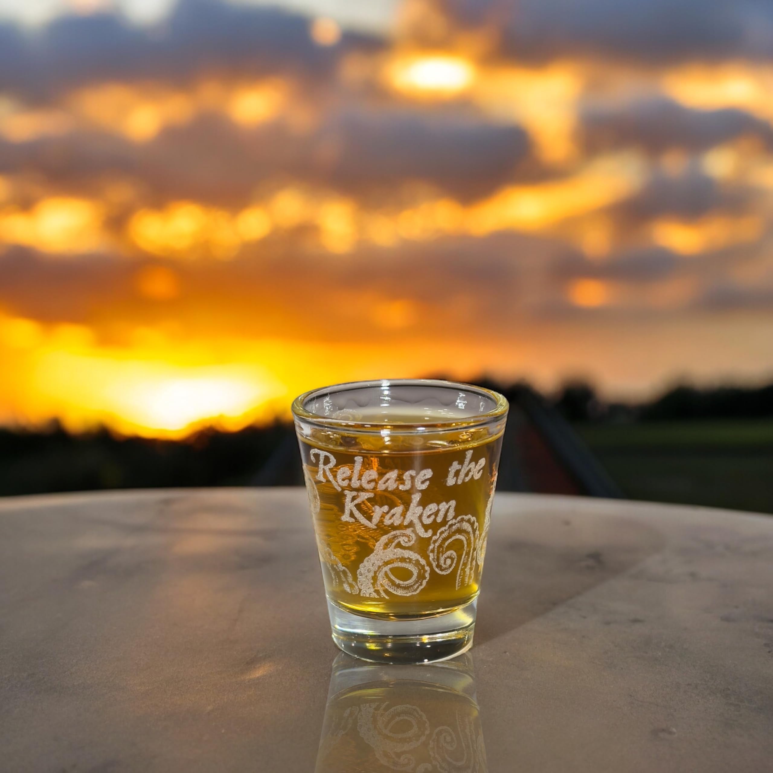 Release the Kraken model shot glass